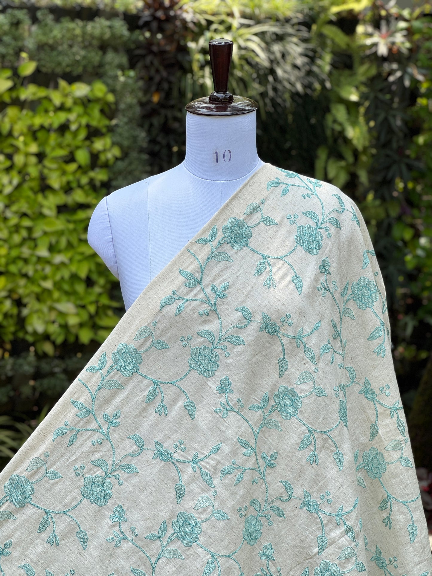 Embroidered Flax Linen Fabrics