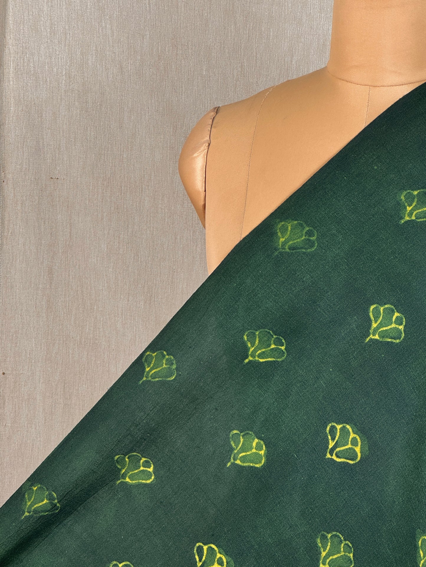 Block Printed On Handloom Khadi Fabric