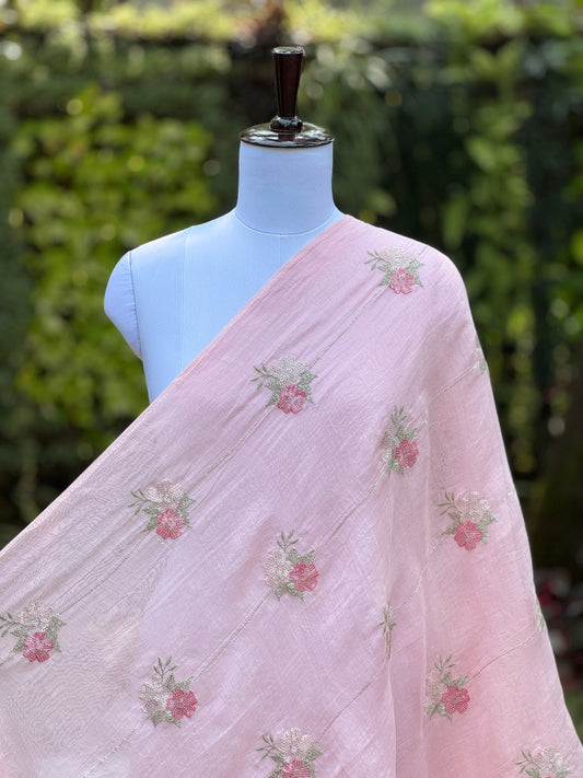 Embroidered 40gm Banarasi Chanderi Fabrics