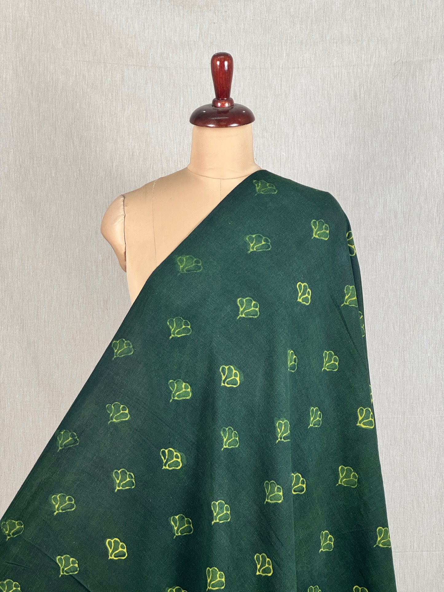 Block Printed On Handloom Khadi Fabric