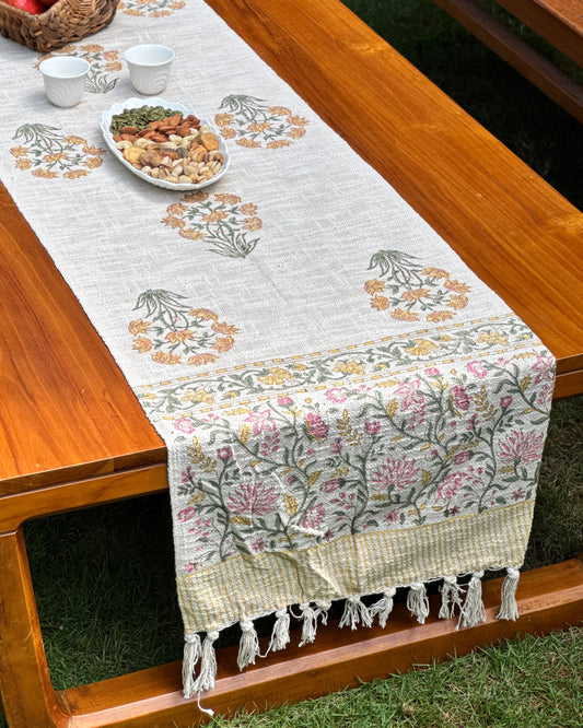 Block Printed Jute Table Runners