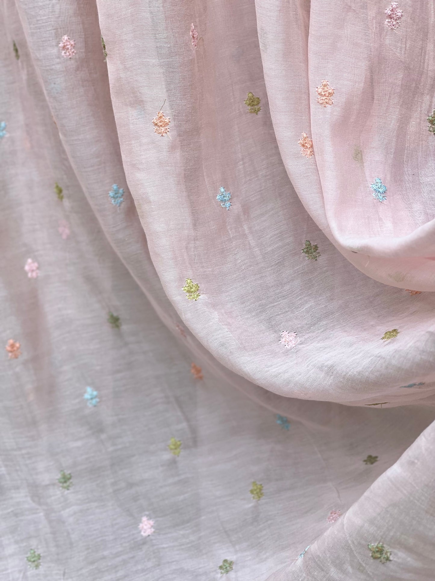 Embroidered 40gm Banarasi Chanderi Fabrics