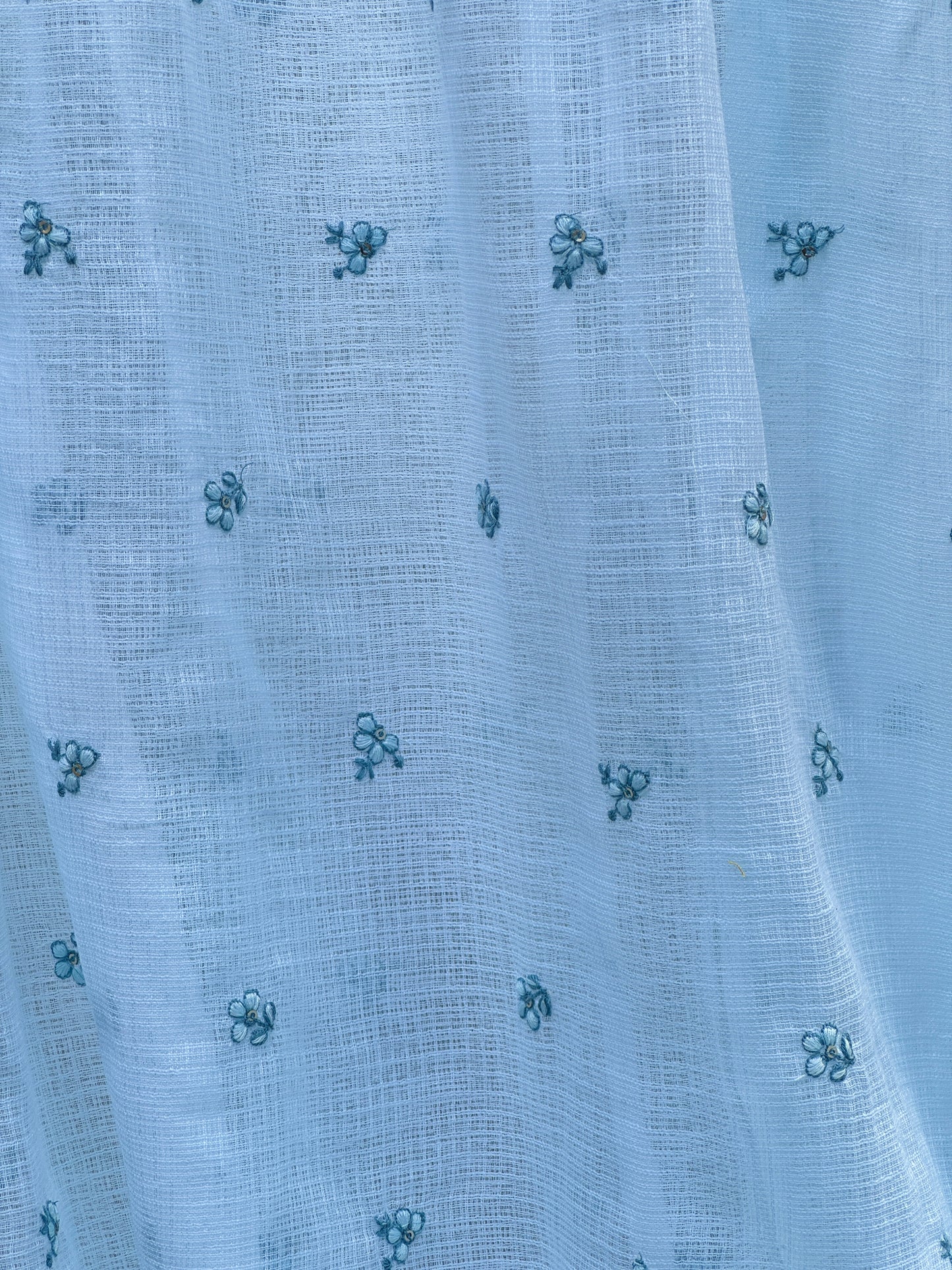 Embroidered Kota Fabric