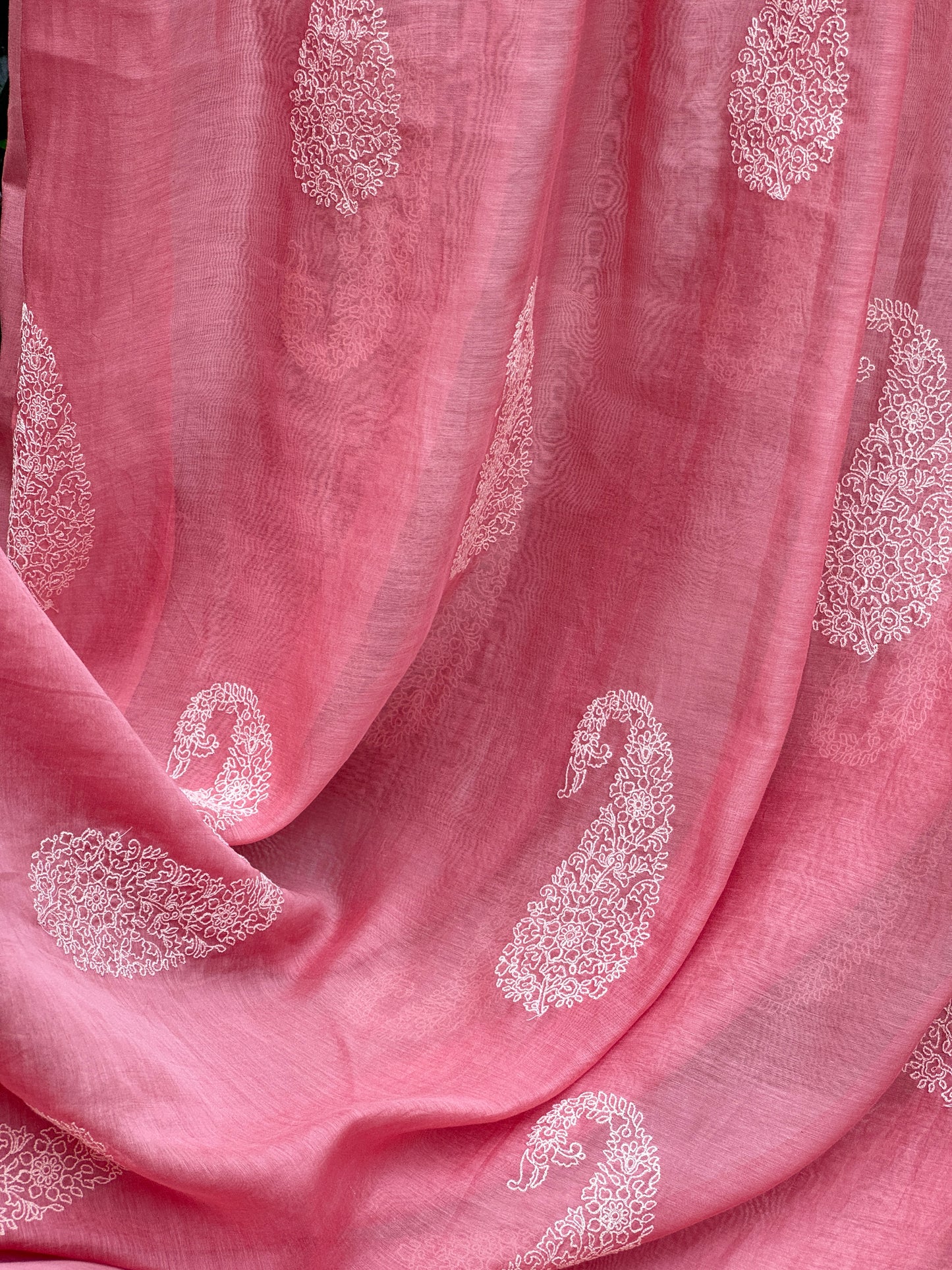 Embroidered 40 gm Banarasi Chanderi Fabric