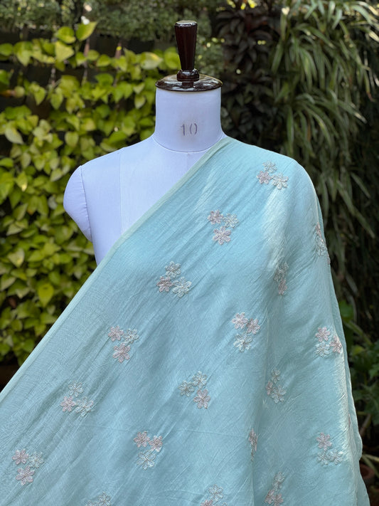 Embroidered 40gm Banarasi Chanderi Fabrics