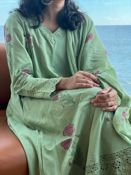 Block Printed Cotton Salwar Suit