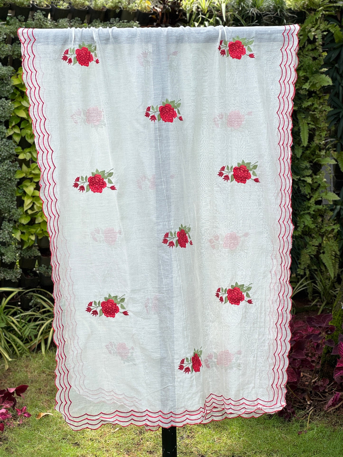 Embroidered Chanderi Dupatta