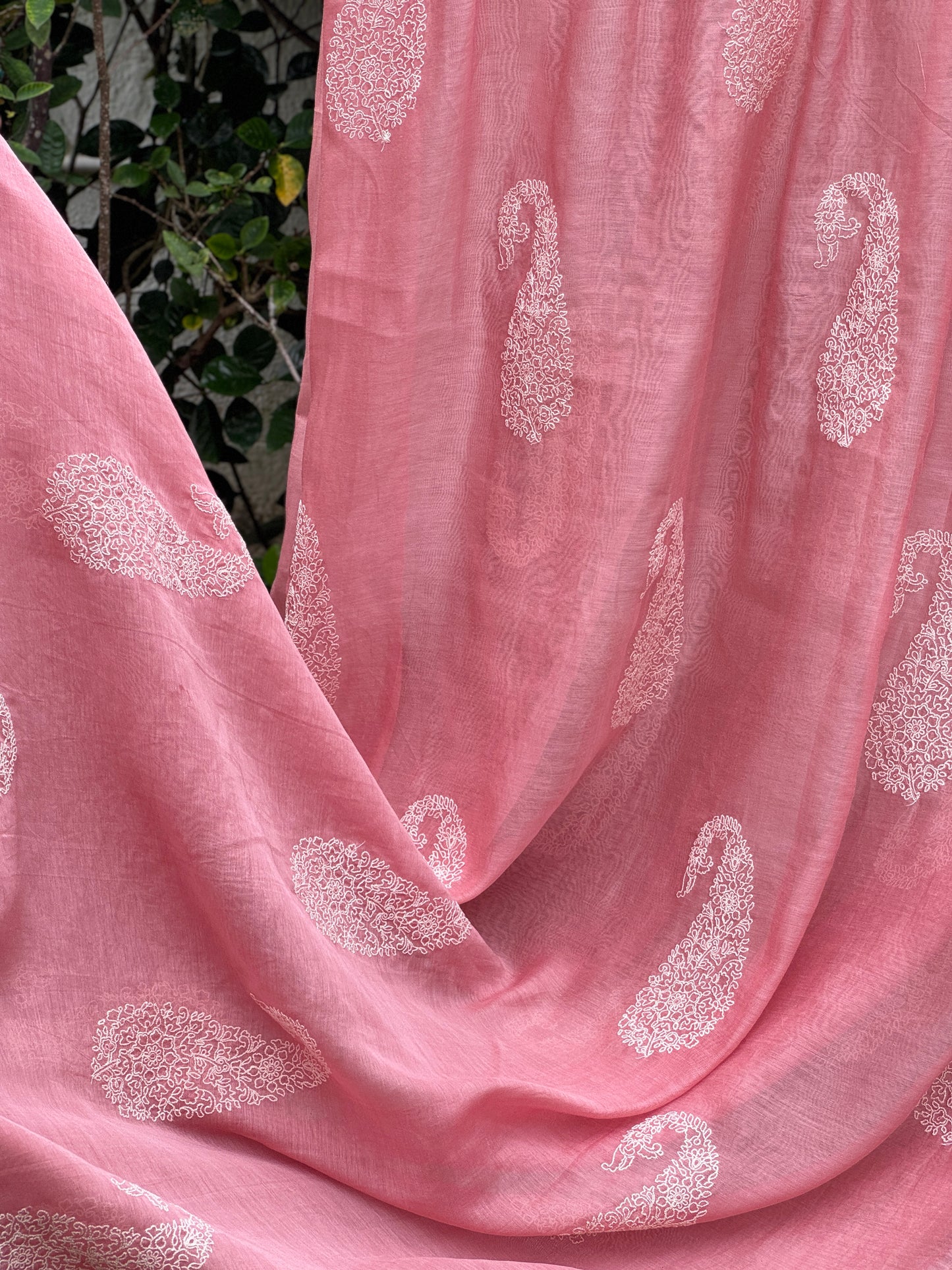 Embroidered 40 gm Banarasi Chanderi Fabric