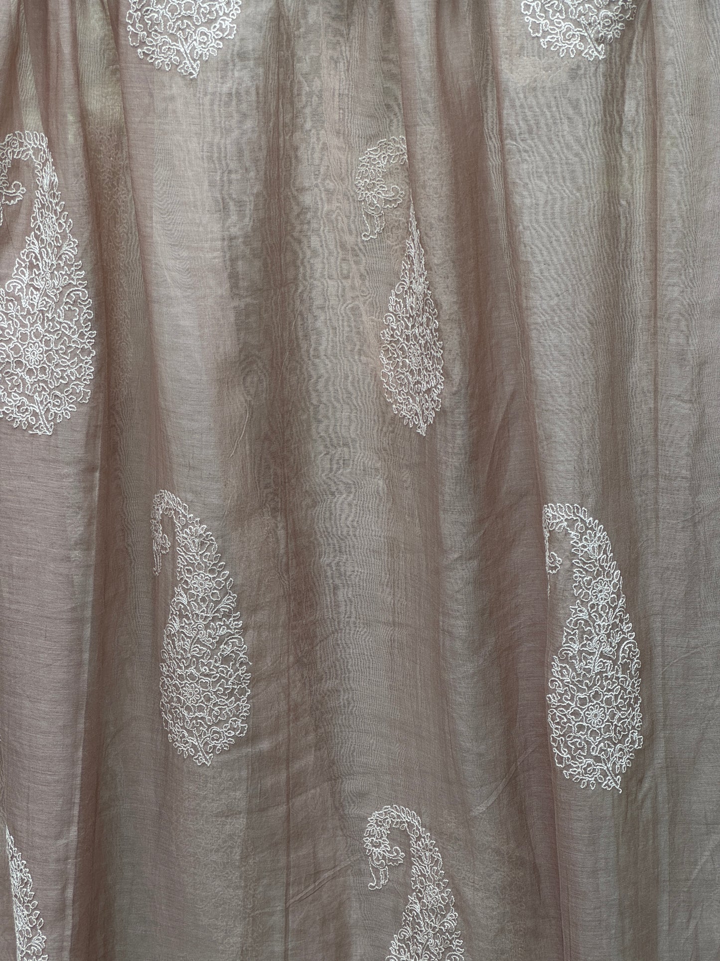 Embroidered 40 gm Banarasi Chanderi Fabric