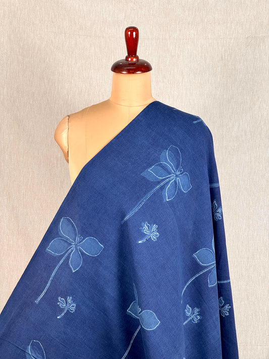 Block Printed On Handloom Khadi Fabric