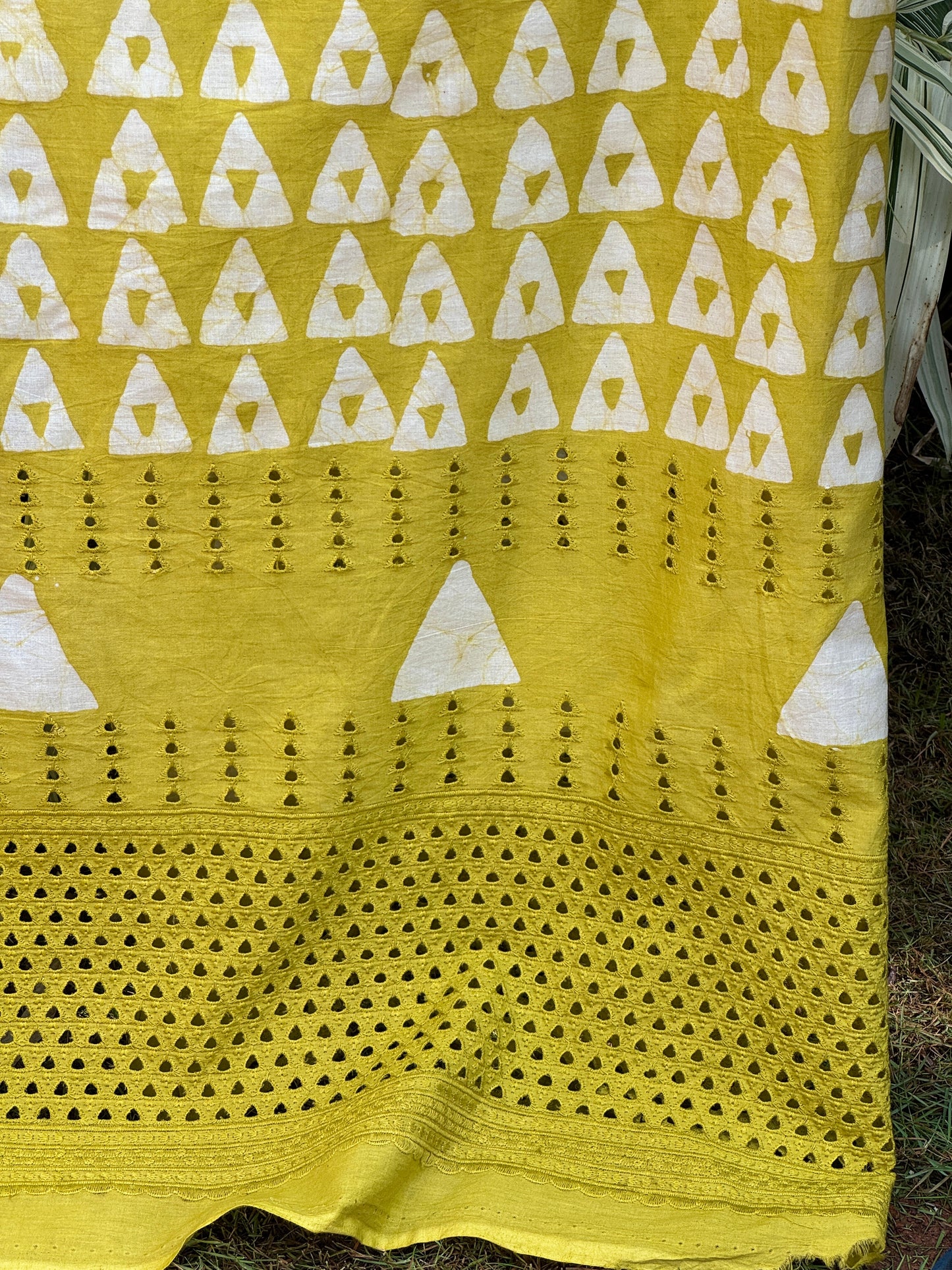 Block Printed  Cotton Fabric With Hakoba Border