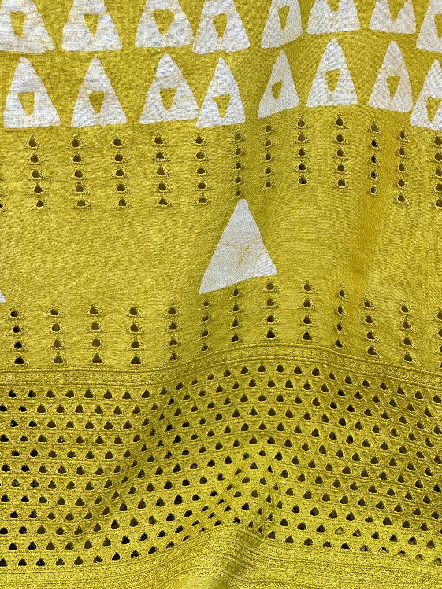 Block Printed  Cotton Fabric With Hakoba Border