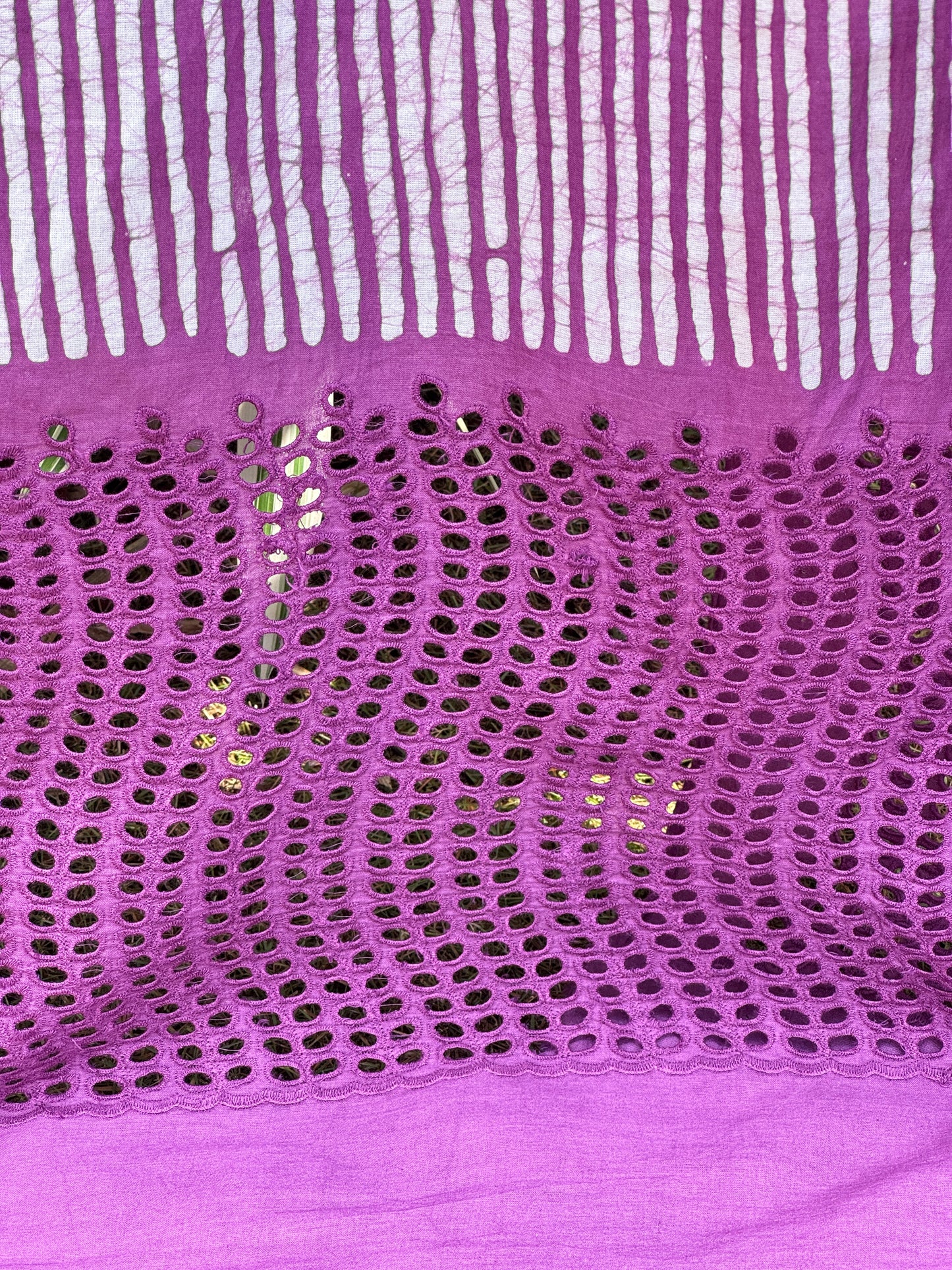 Block Printed  Cotton Fabric With Hakoba Border