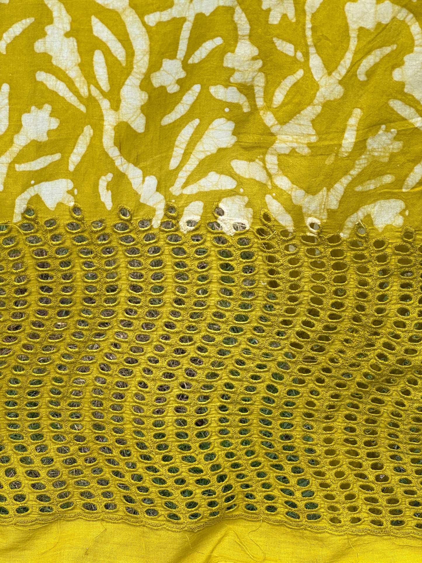 Block Printed  Cotton Fabric With Hakoba Border