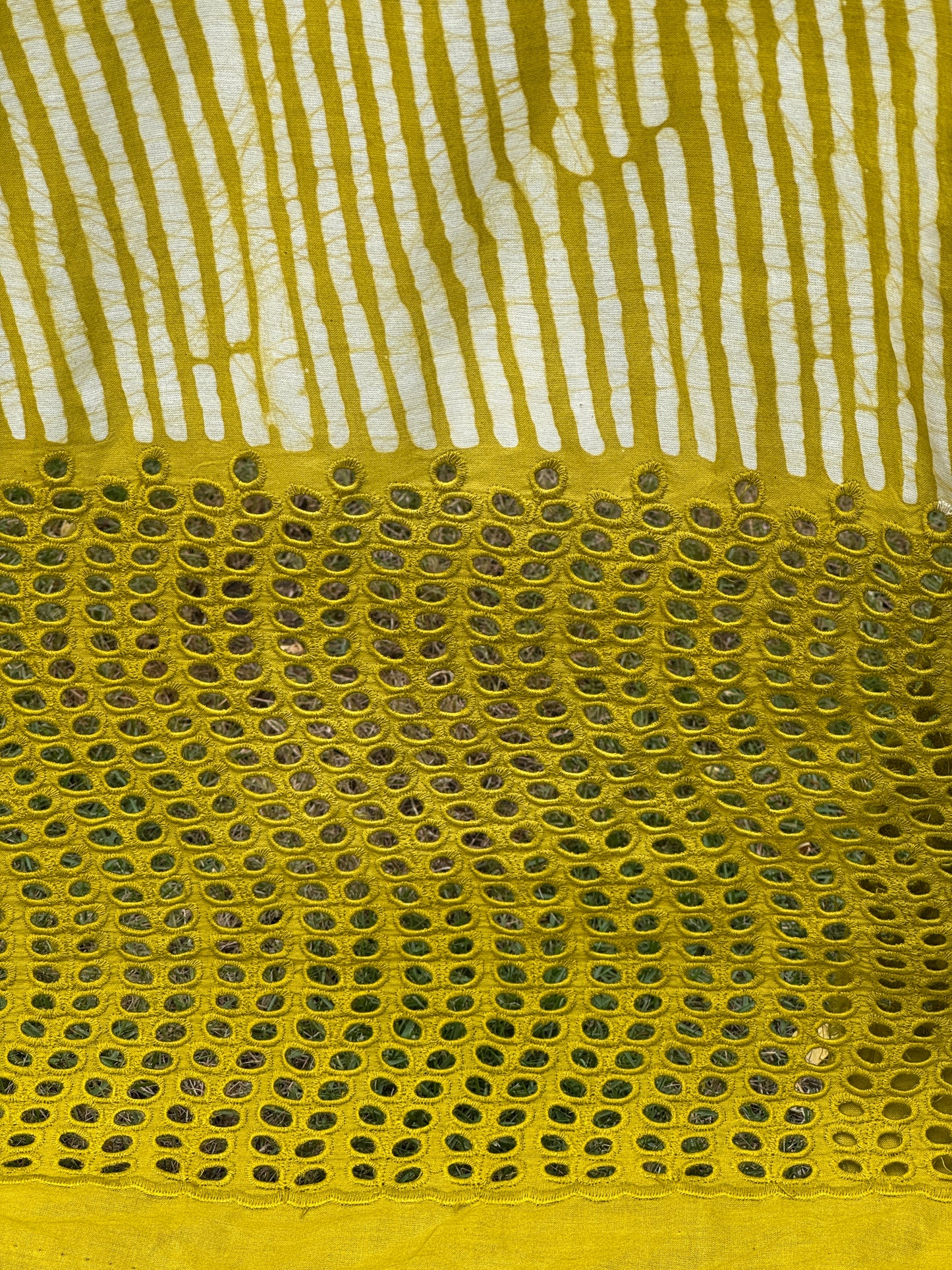 Block Printed  Cotton Fabric With Hakoba Border