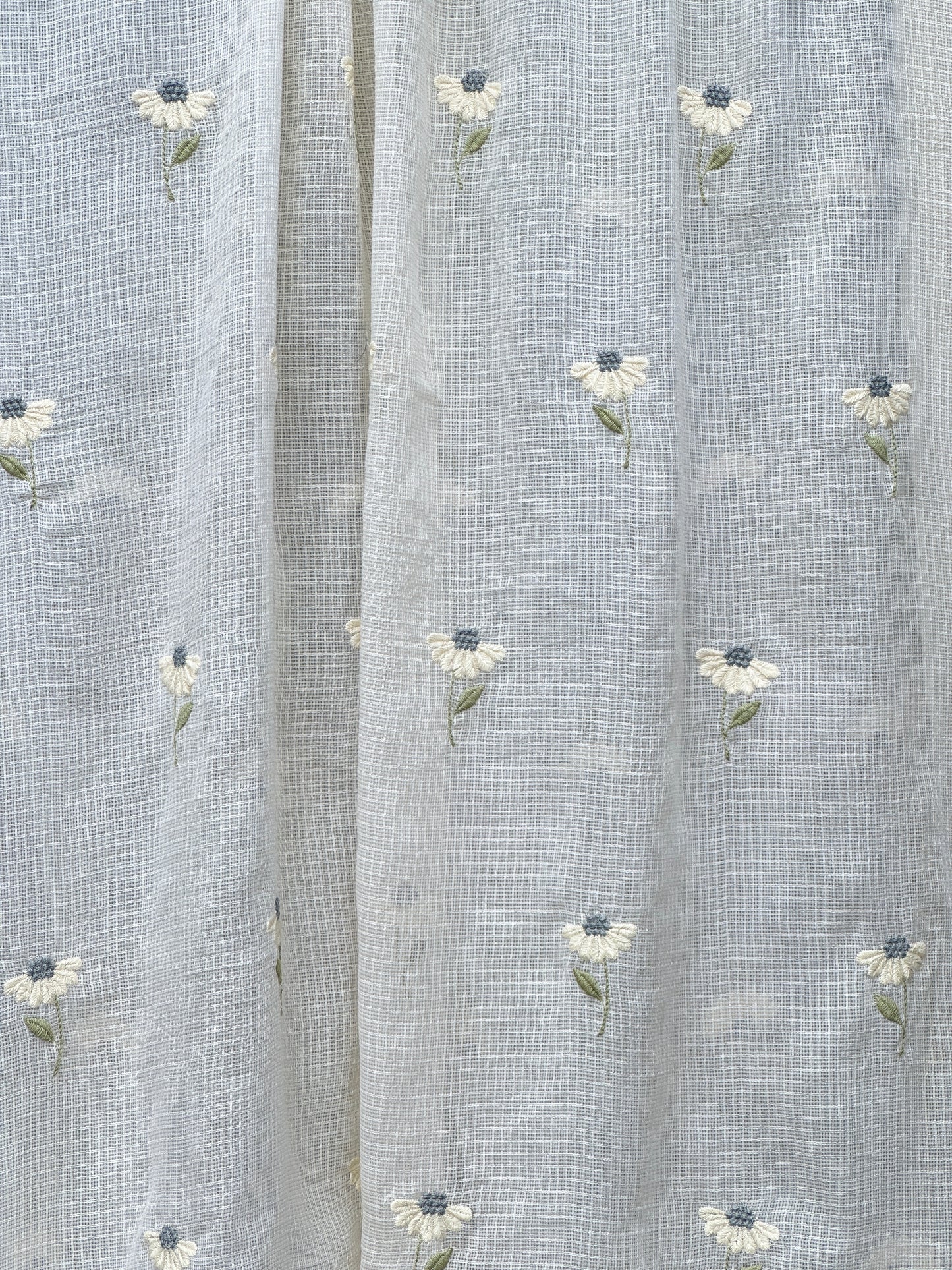 Embroidered Kota Fabric