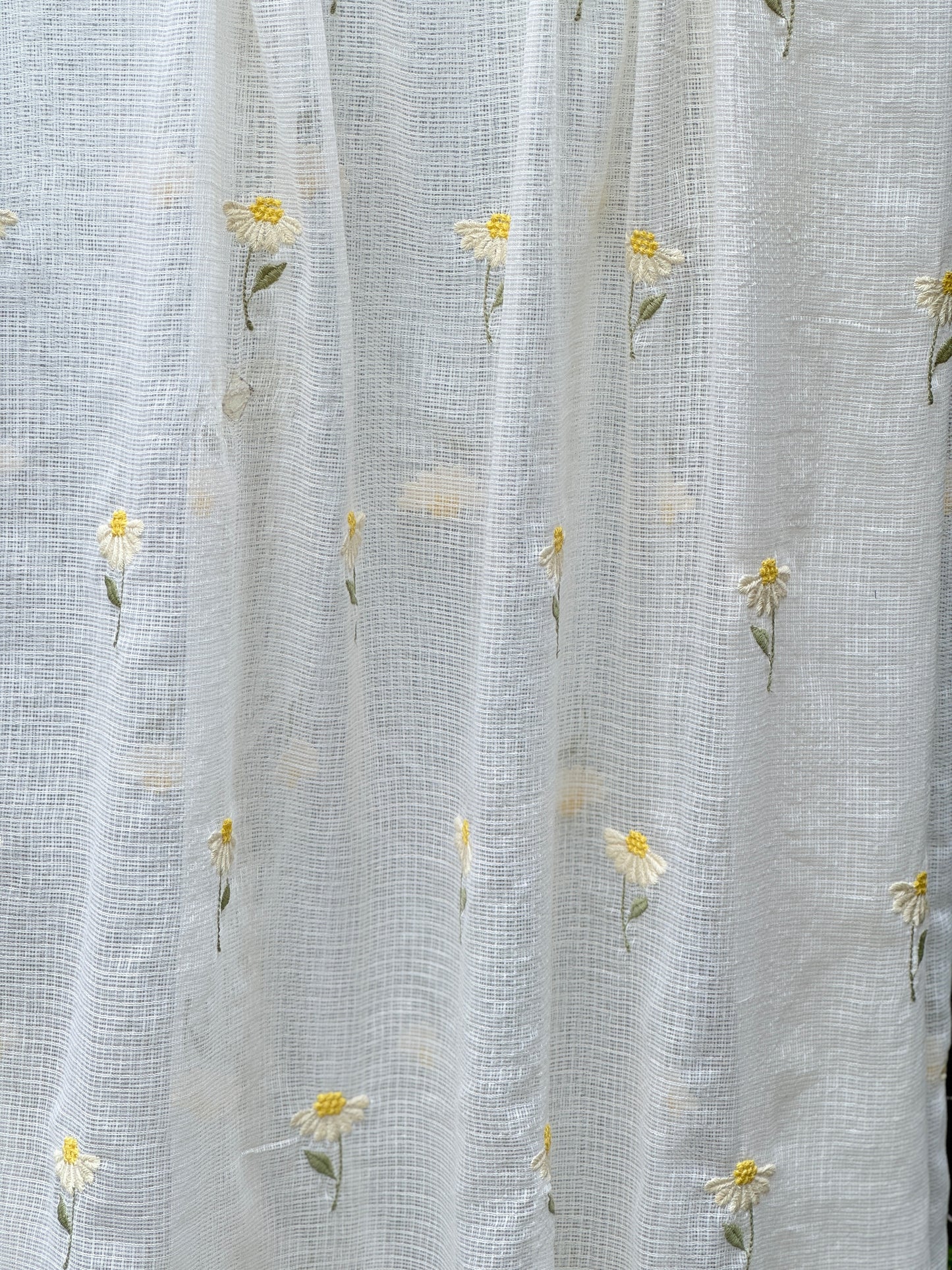 Embroidered Kota Fabric