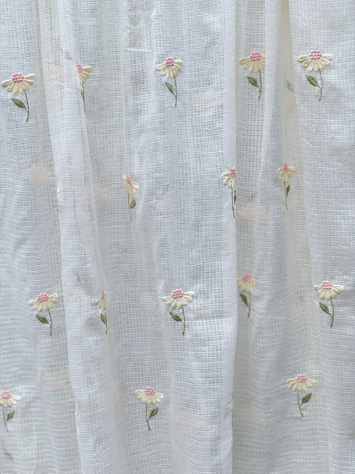 Embroidered Kota Fabric