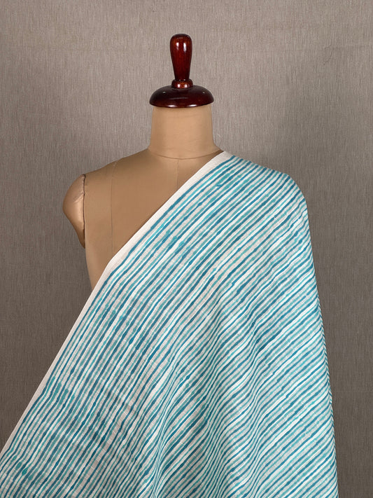 Block Printed Dobby  Cotton Fabric