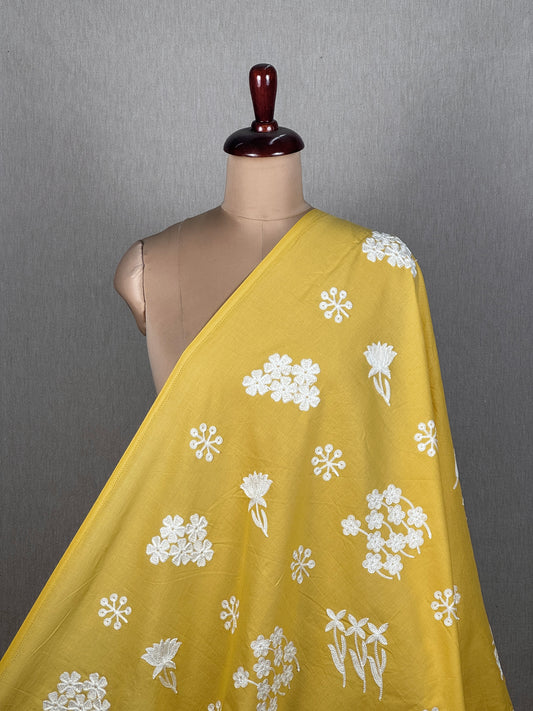 Embroidered Mulmul Cotton Fabric
