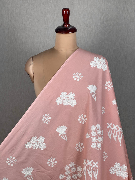 Embroidered Mulmul Cotton Fabric