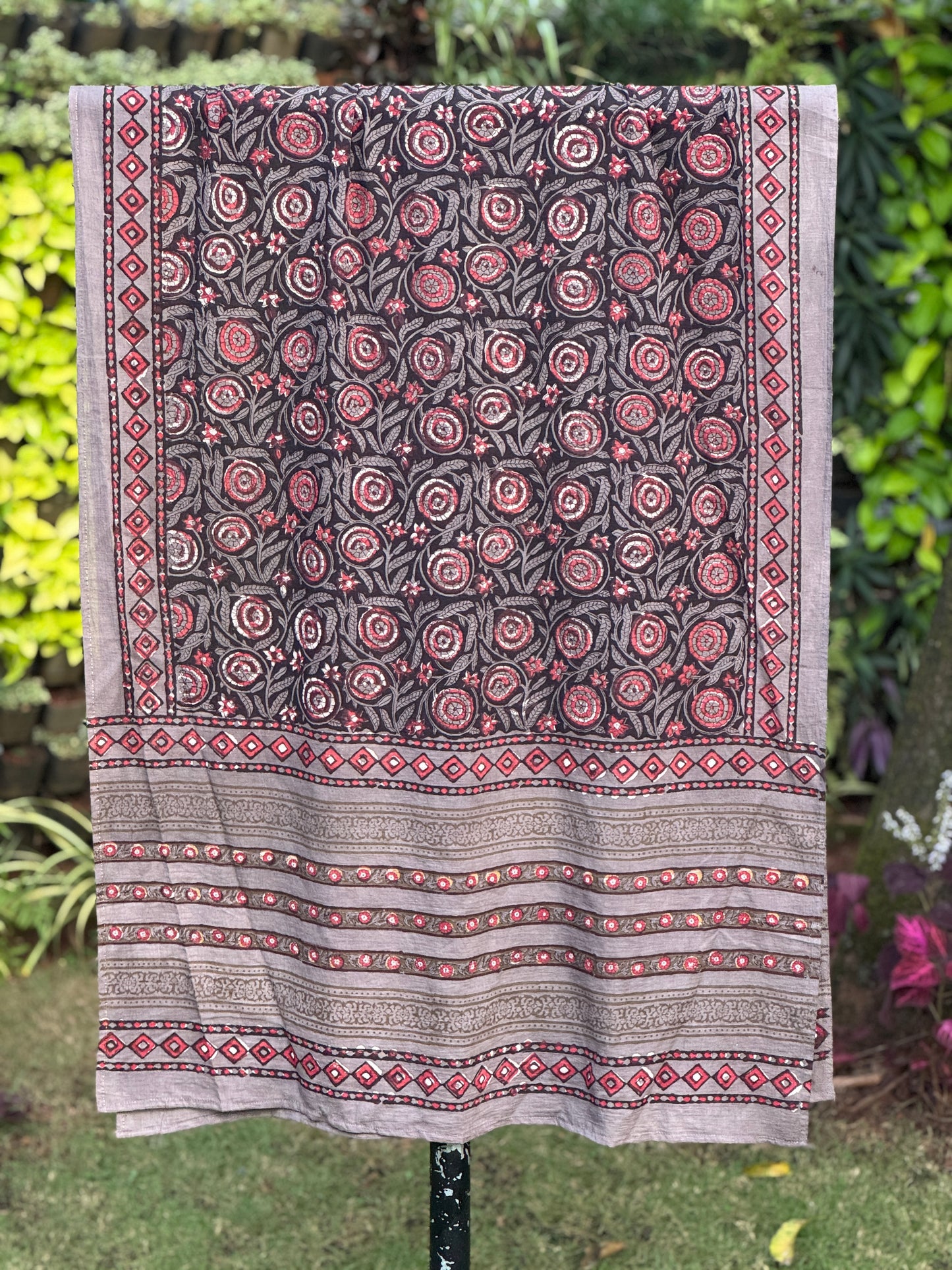 Block Printed Mulmul Cotton Dupatta