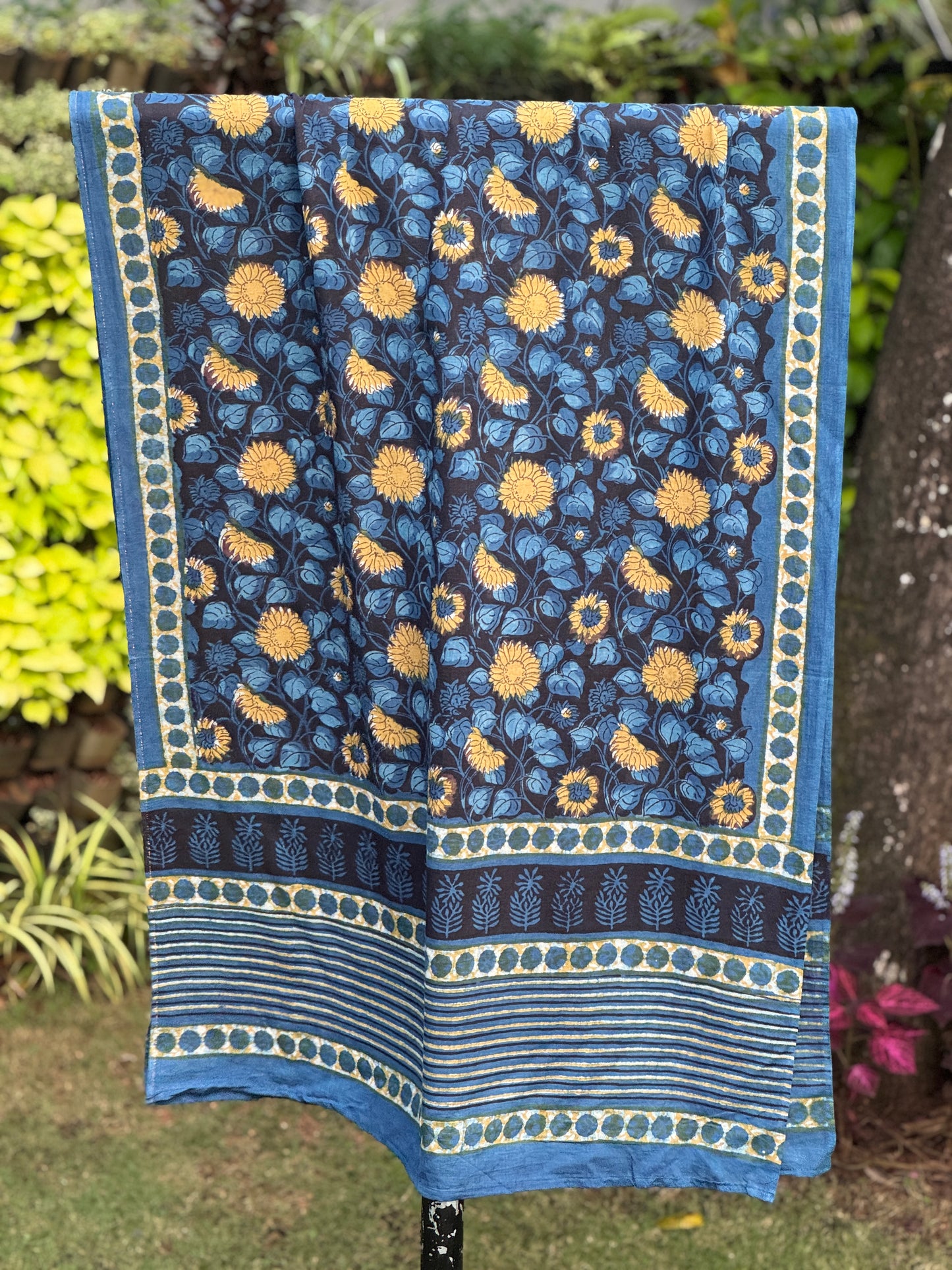 Block Printed Mulmul Cotton Dupatta