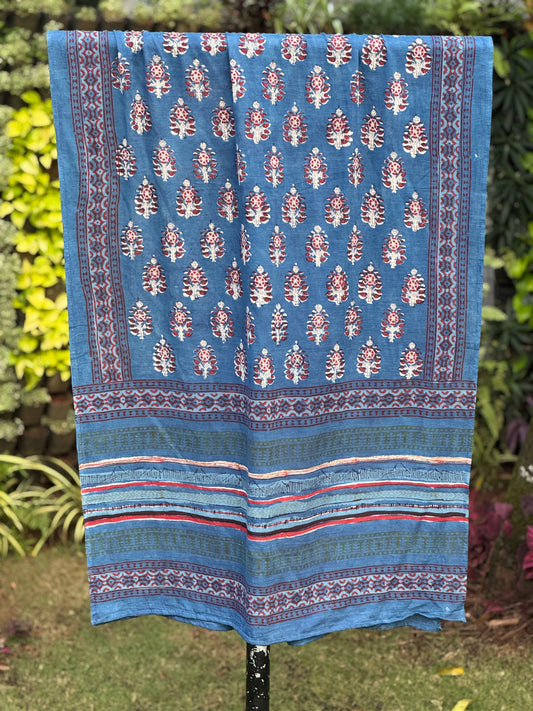 Block Printed Mulmul Cotton Dupatta