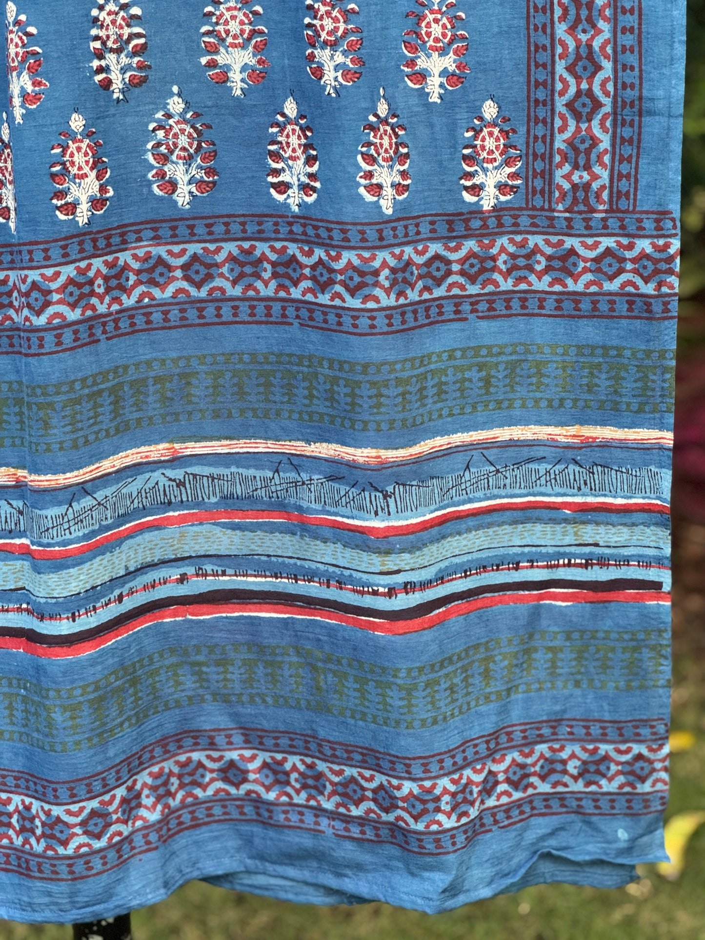 Block Printed Mulmul Cotton Dupatta