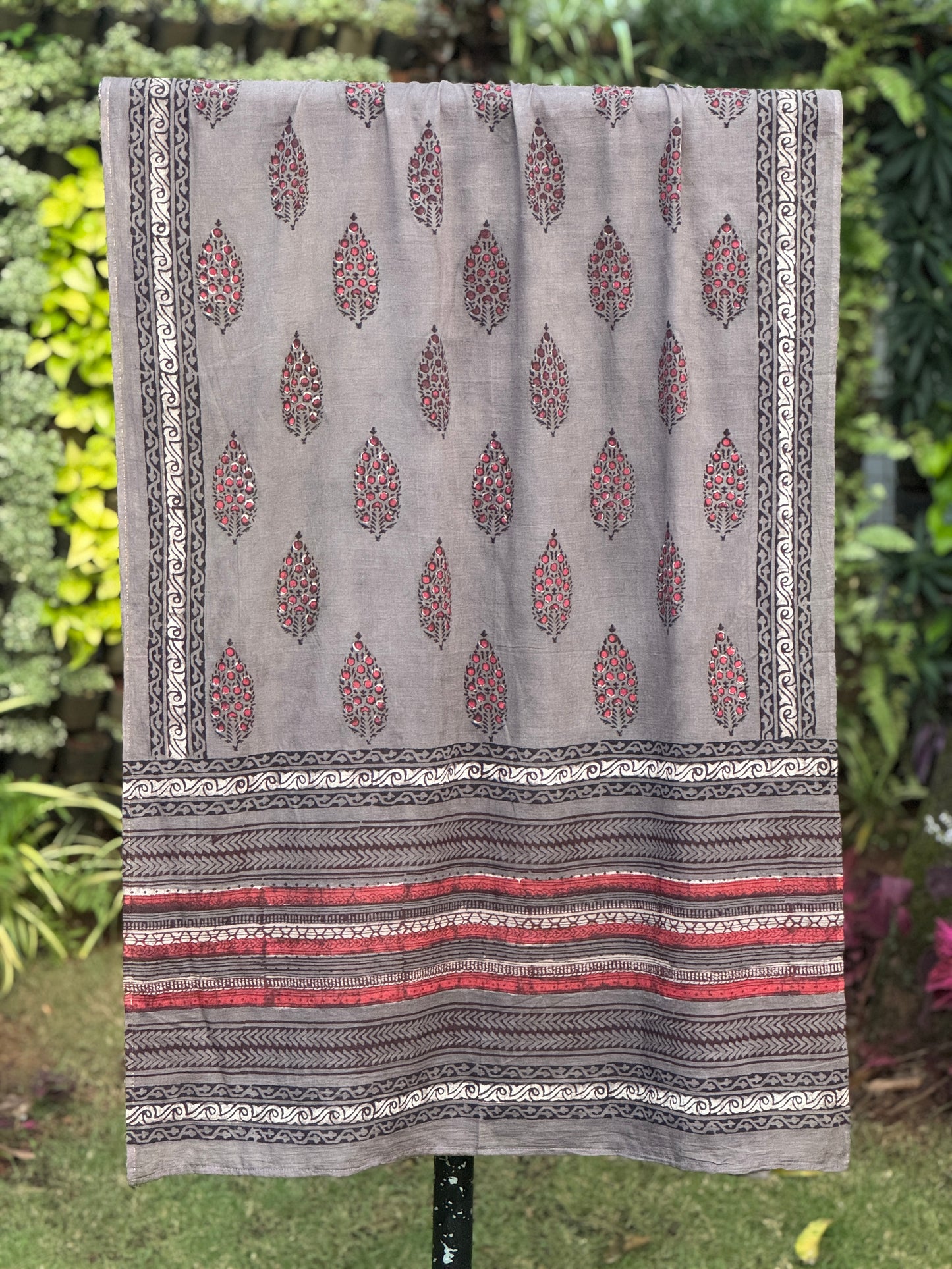 Block Printed Mulmul Cotton Dupatta