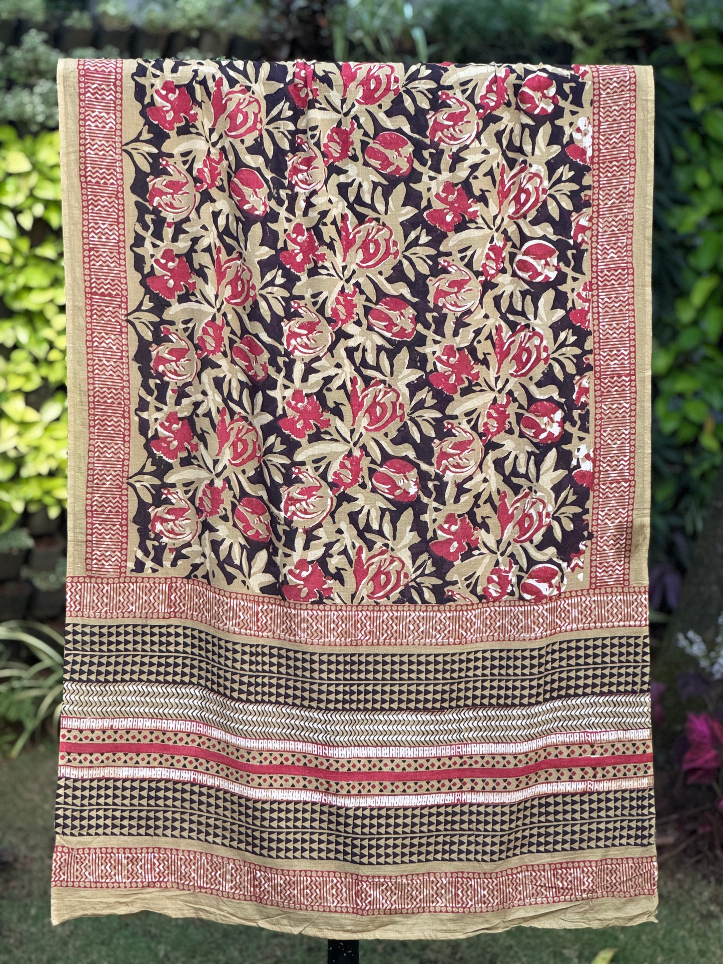 Block Printed Mulmul Cotton Dupatta