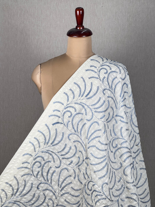 Embroidered Dobby Cotton Fabric