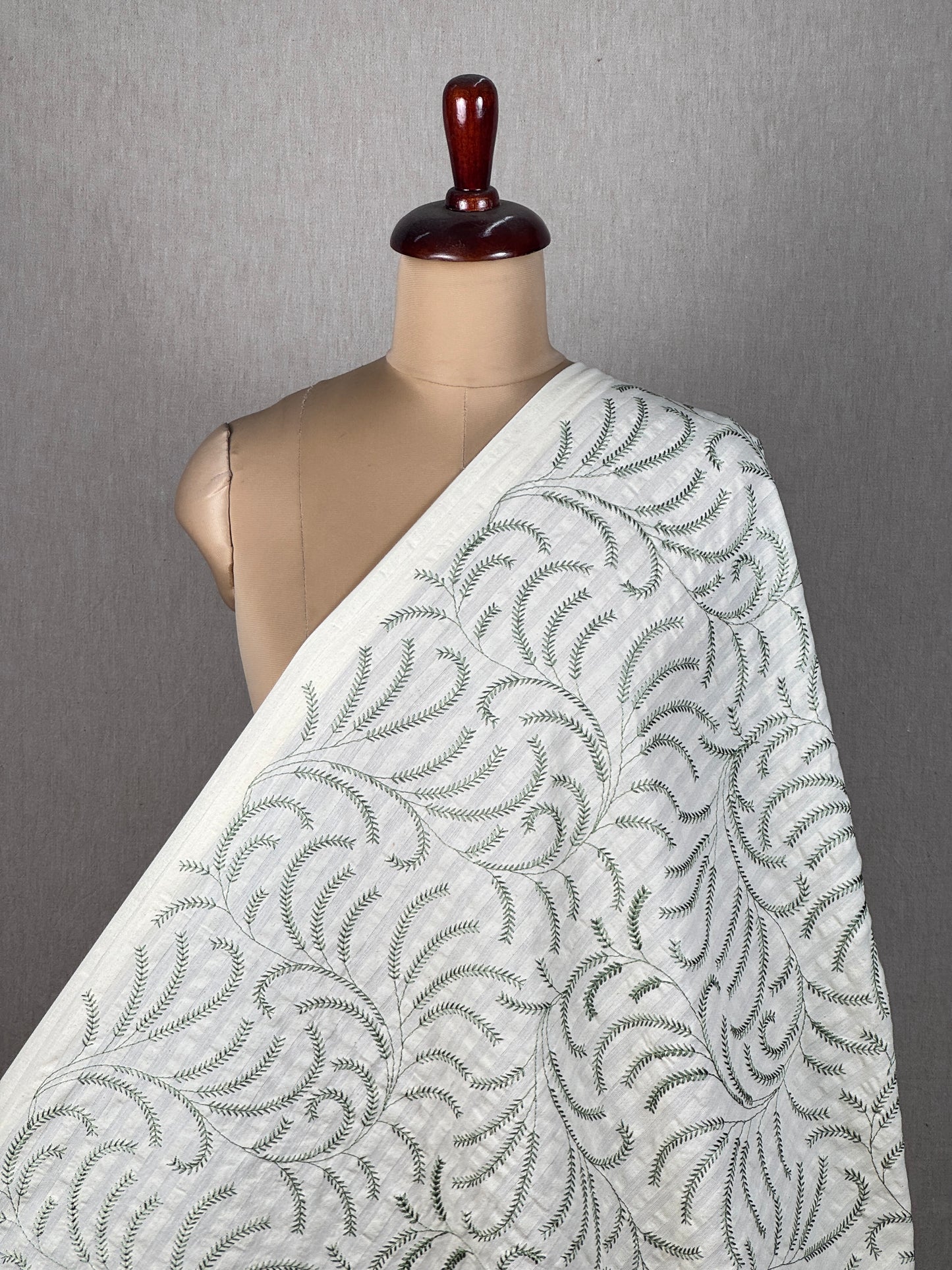 Embroidered Dobby cotton Fabric