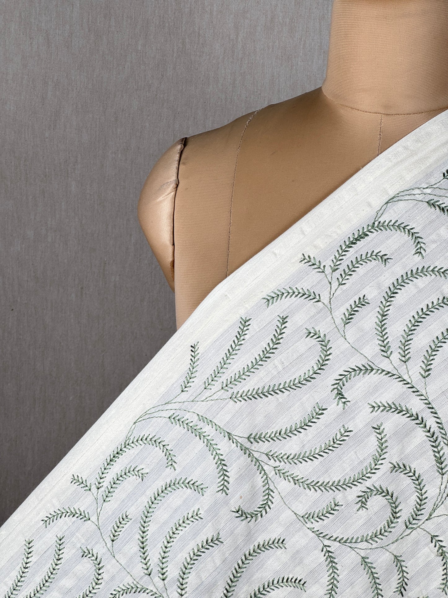 Embroidered Dobby cotton Fabric