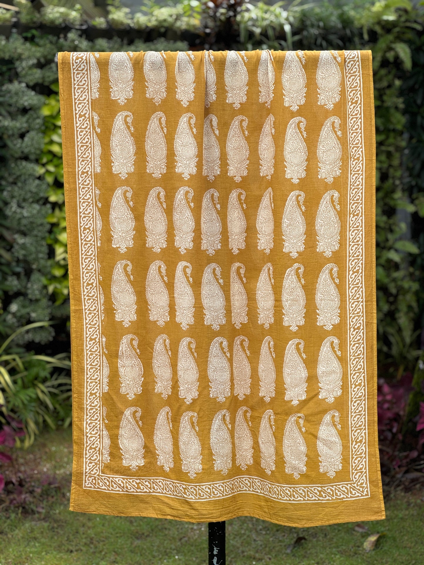 Block Printed Mulmul Cotton Dupatta