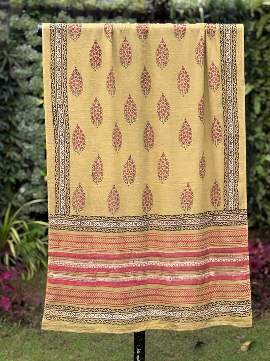Block Printed Mulmul Cotton Dupatta