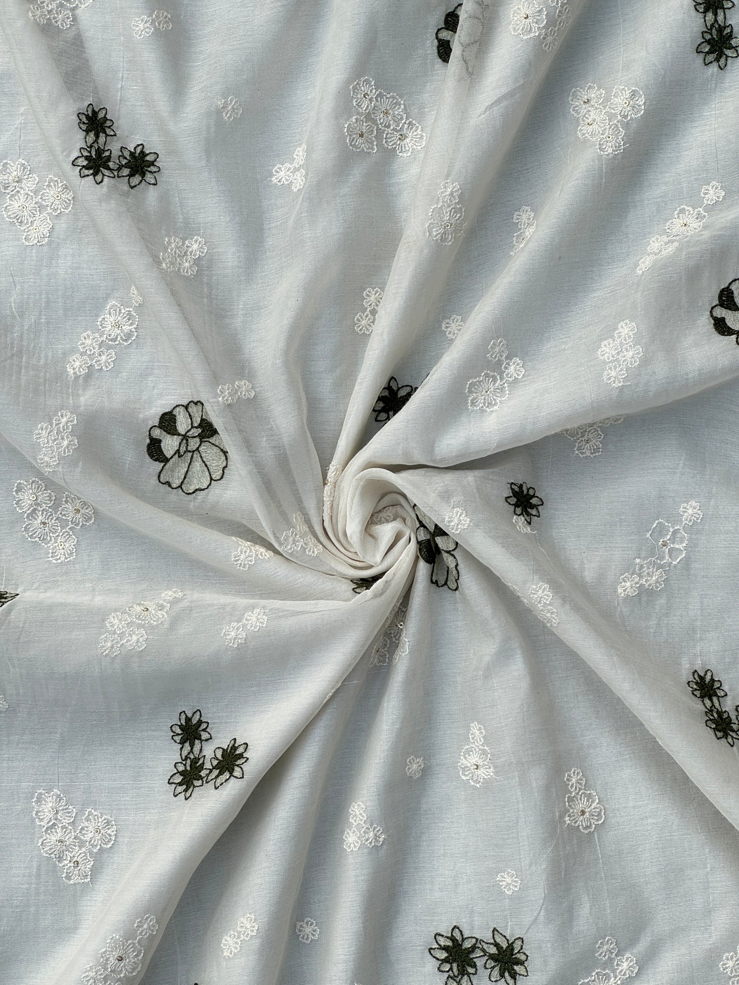 Embroidered 40 gm Banrasi Chanderi Fabric