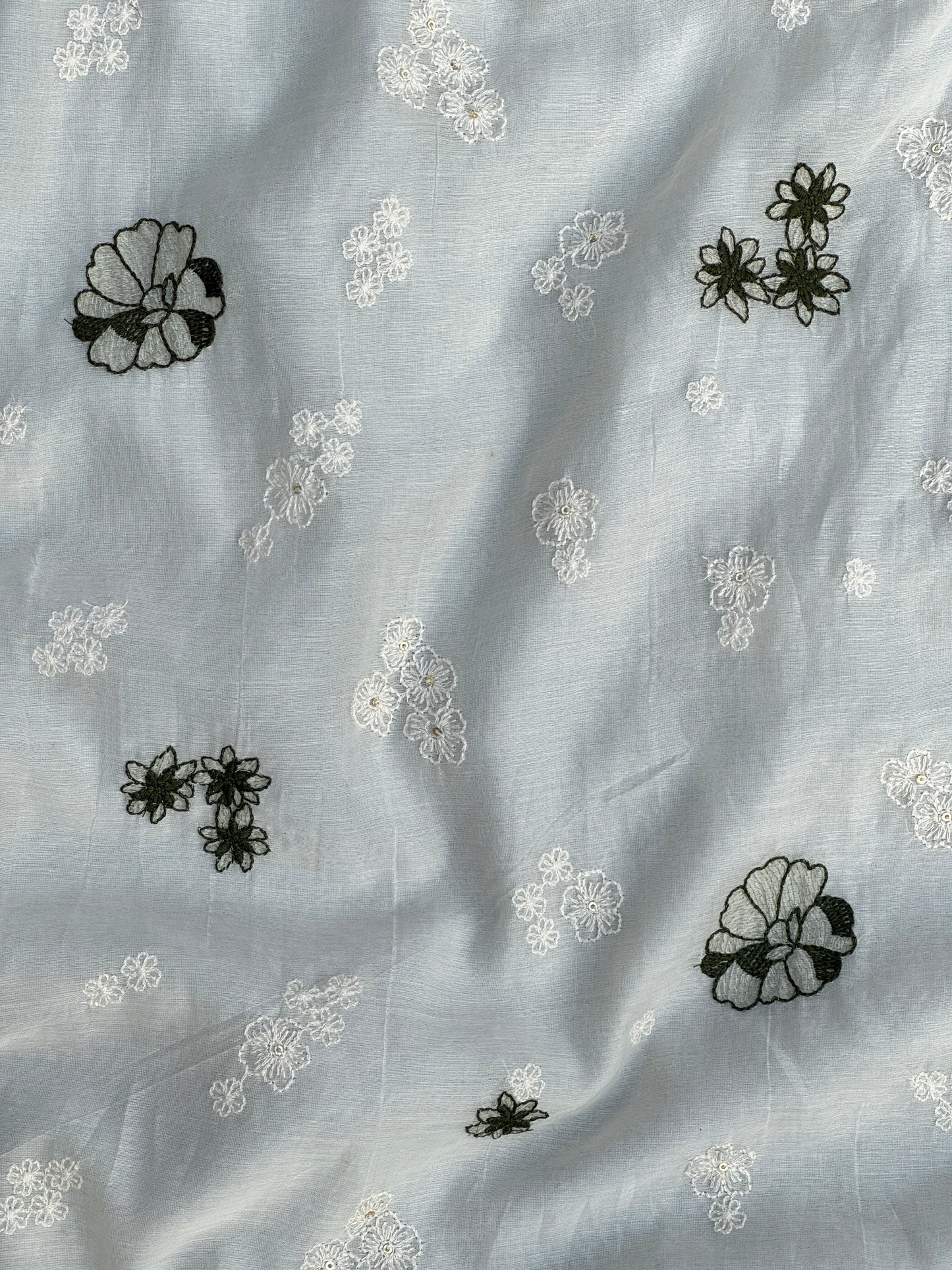 Embroidered 40 gm Banrasi Chanderi Fabric