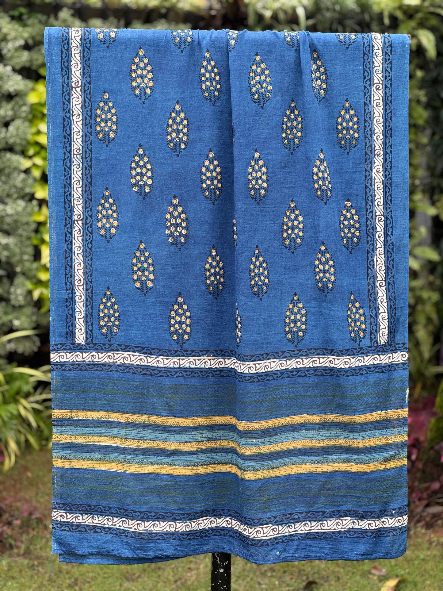 Block Printed Mulmul Cotton Dupatta