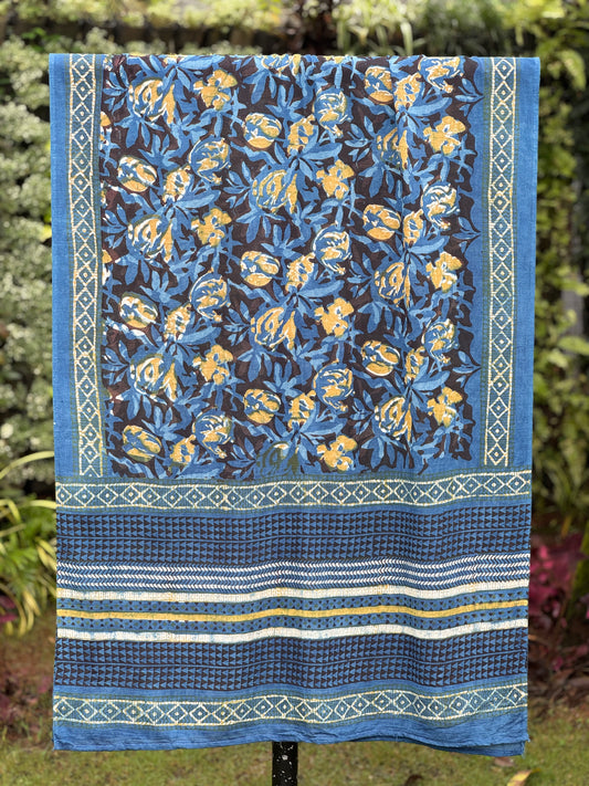 Block Printed Mulmul Cotton Dupatta