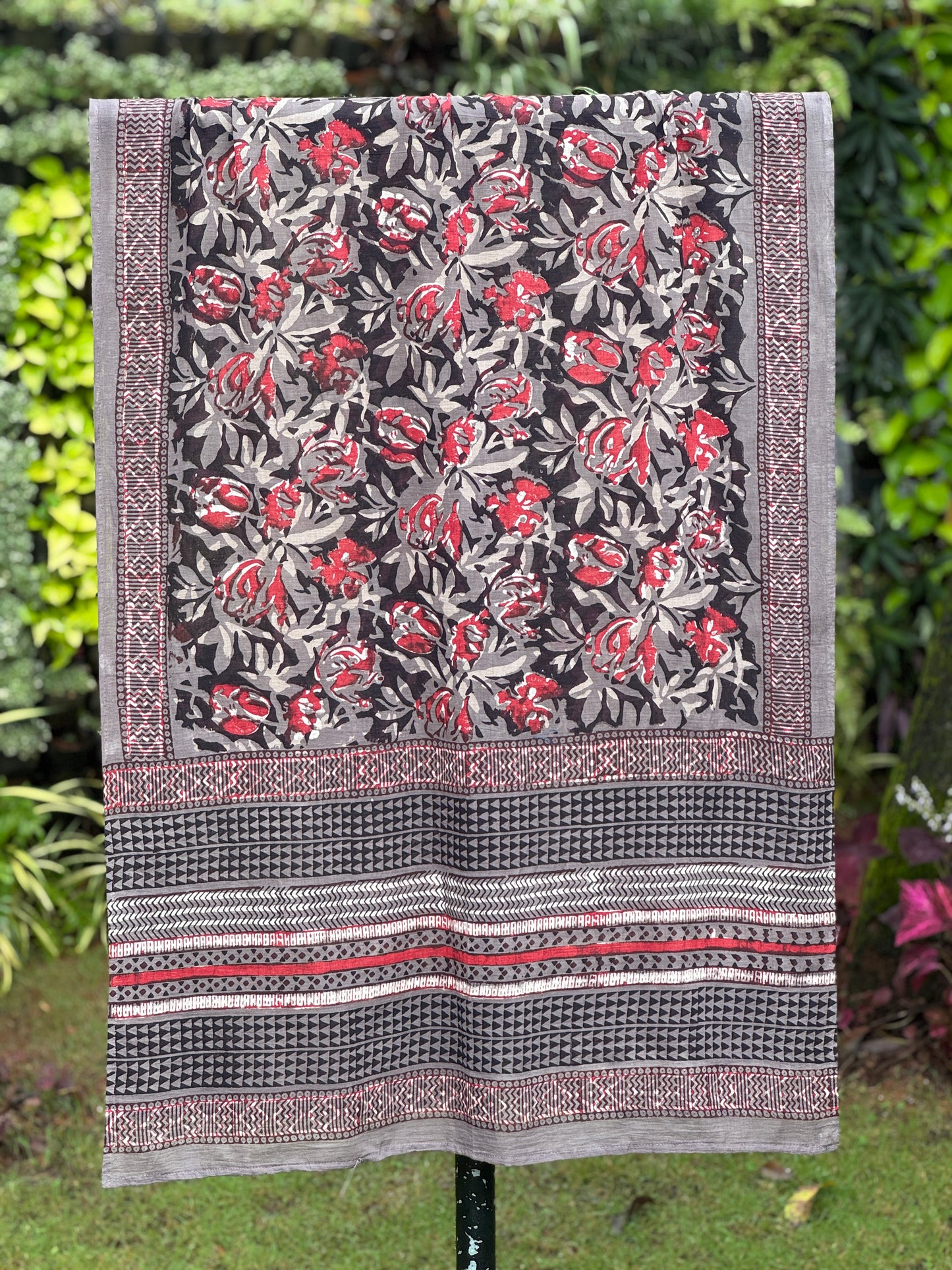 Block Printed Mulmul Cotton Dupatta