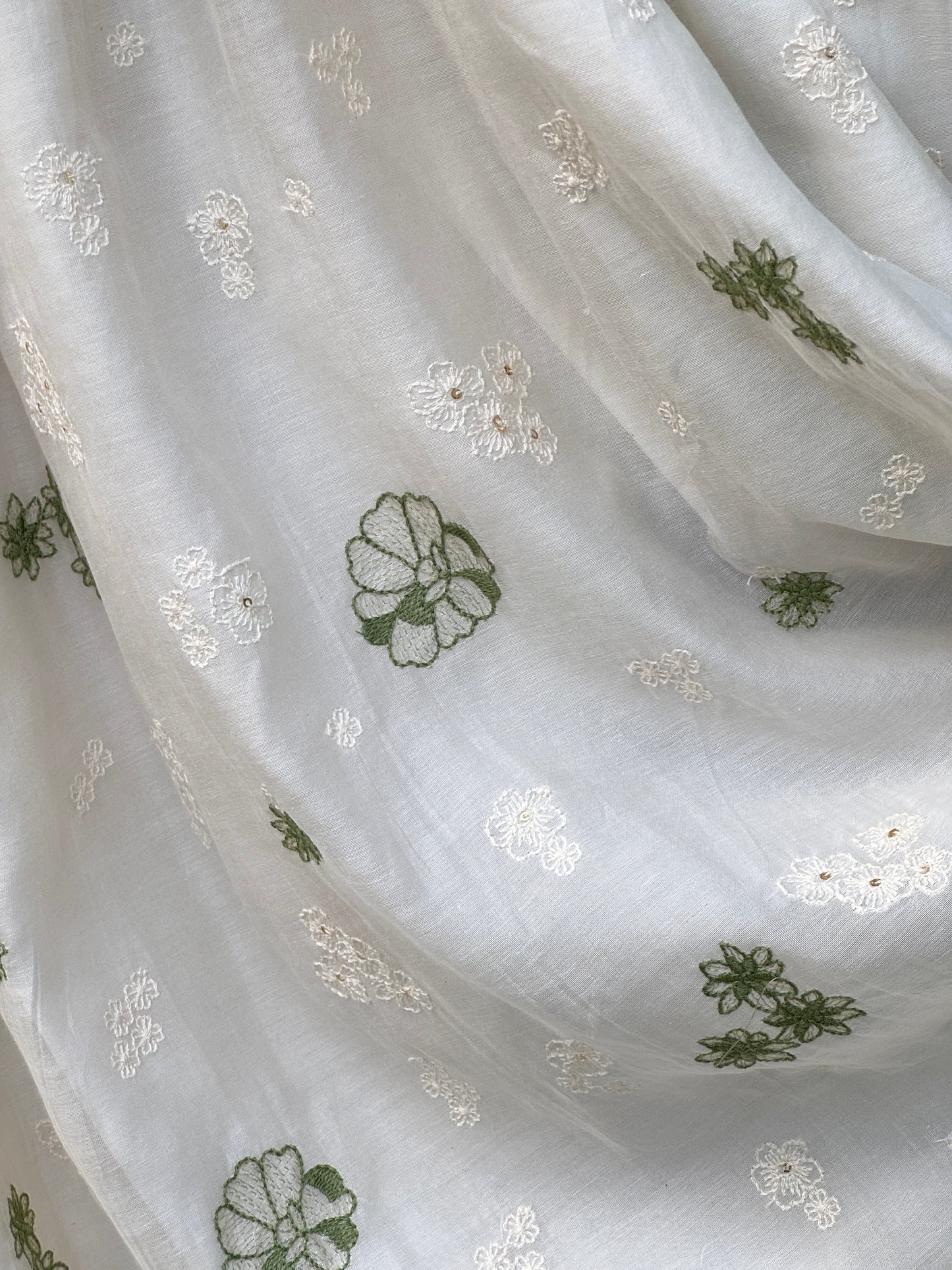 Embroidered 40 gm Banrasi Chanderi Fabric