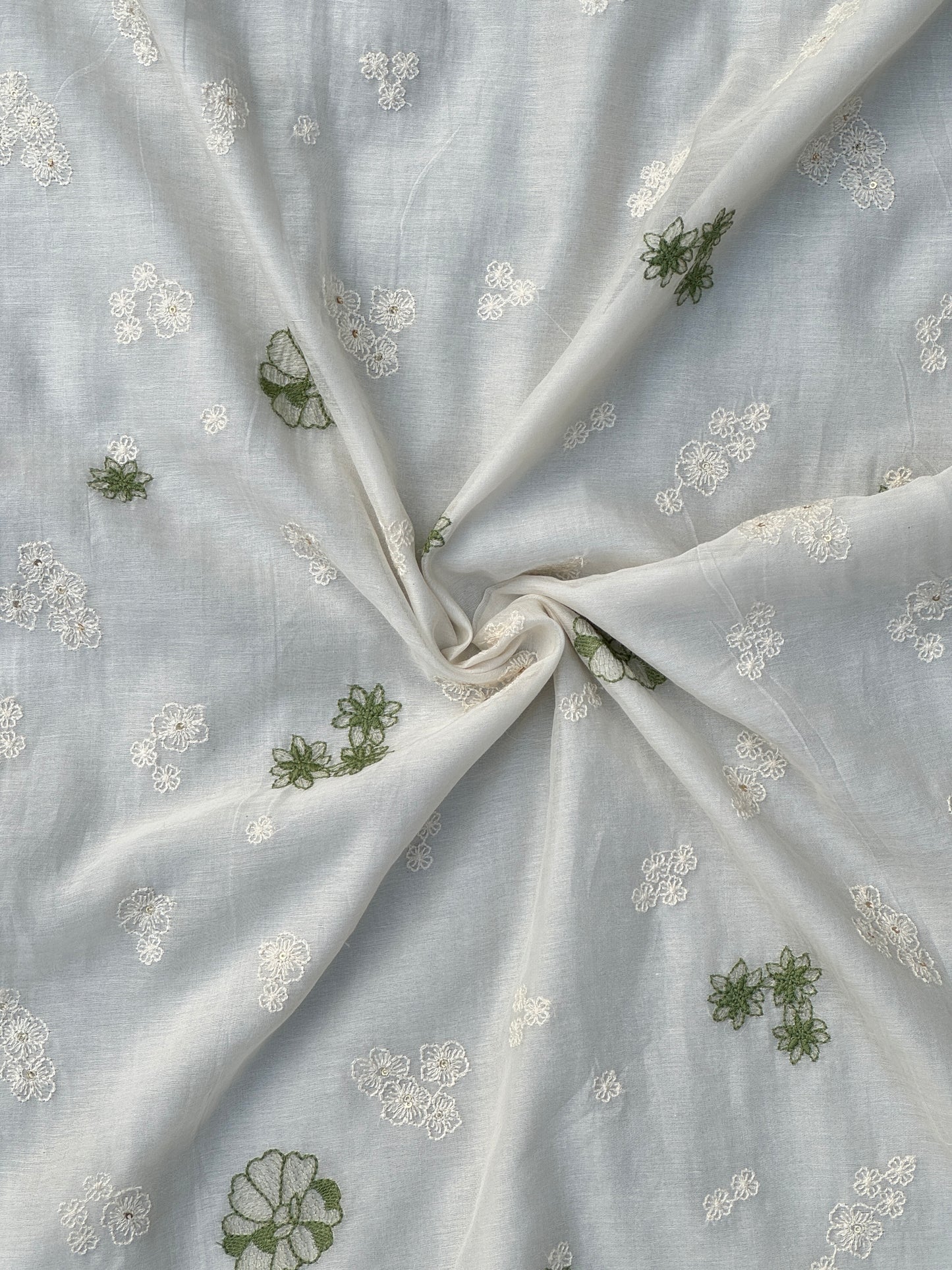 Embroidered 40 gm Banrasi Chanderi Fabric