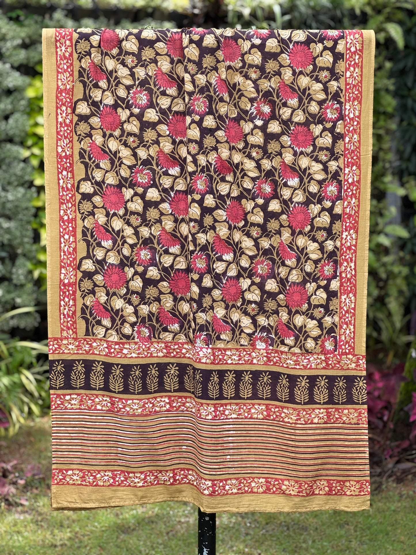 Block Printed Mulmul Cotton Dupatta