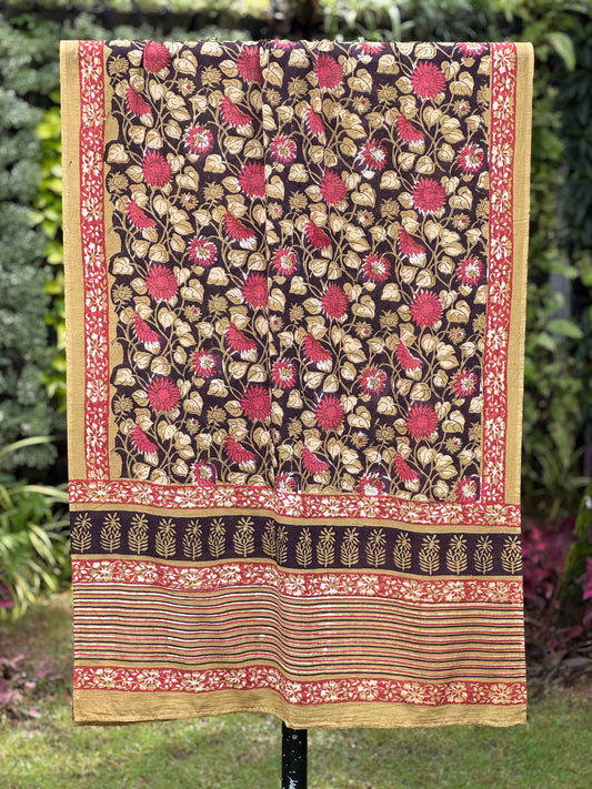 Block Printed Mulmul Cotton Dupatta
