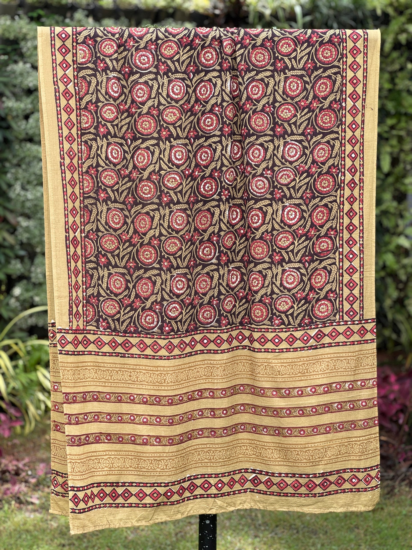 Block Printed Mulmul Cotton Dupatta