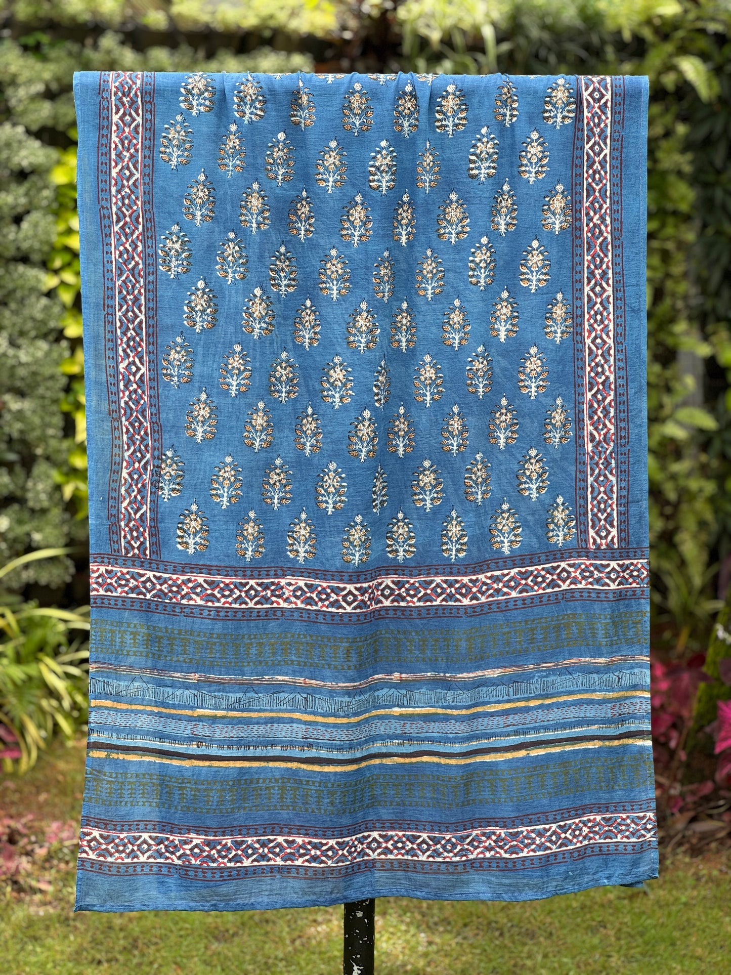 Block Printed Mulmul Cotton Dupatta