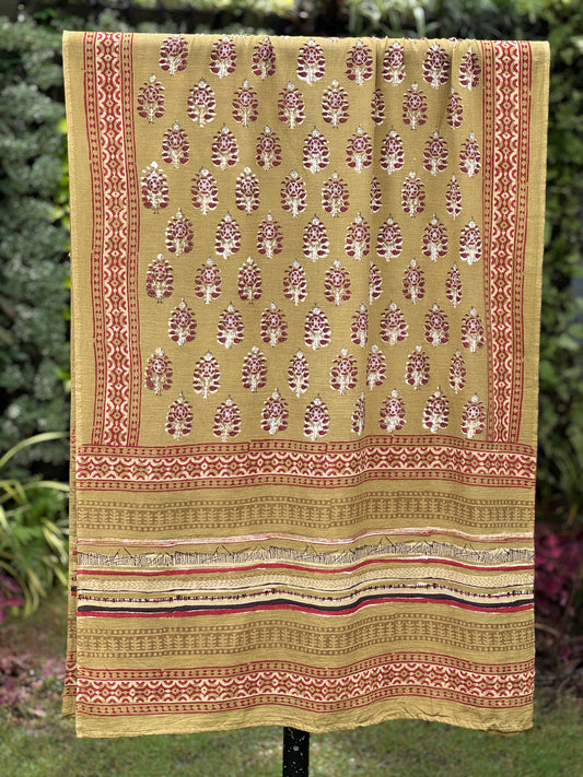 Block Printed Mulmul Cotton Dupatta