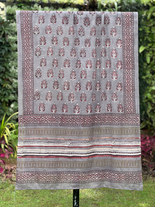 Block Printed Mulmul Cotton Dupatta