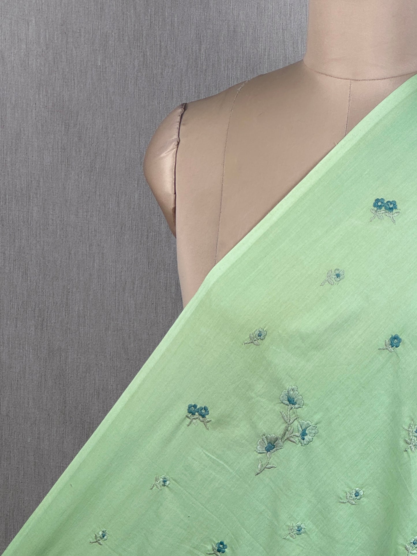 Embroidered Kora Cotton Fabric